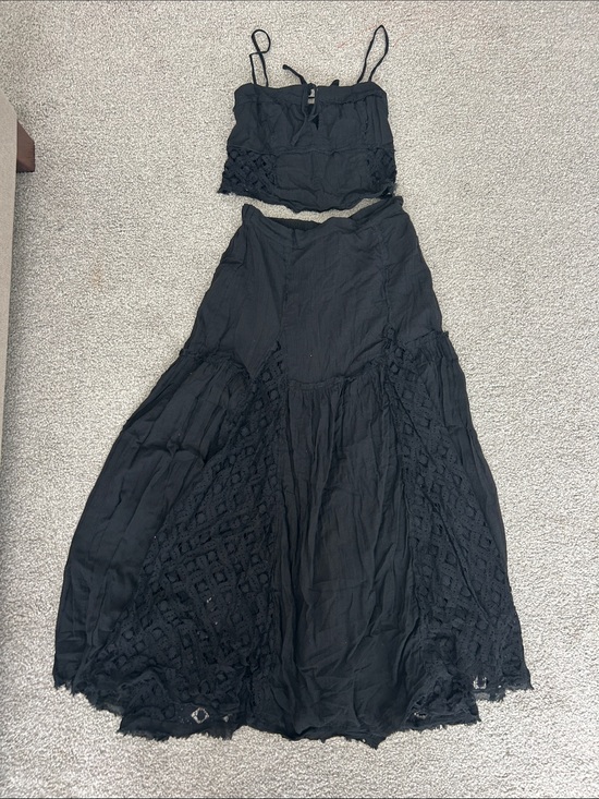 We The Free Dresses & Skirts - We The Free Black Maxi Skirt and Crop Top Set